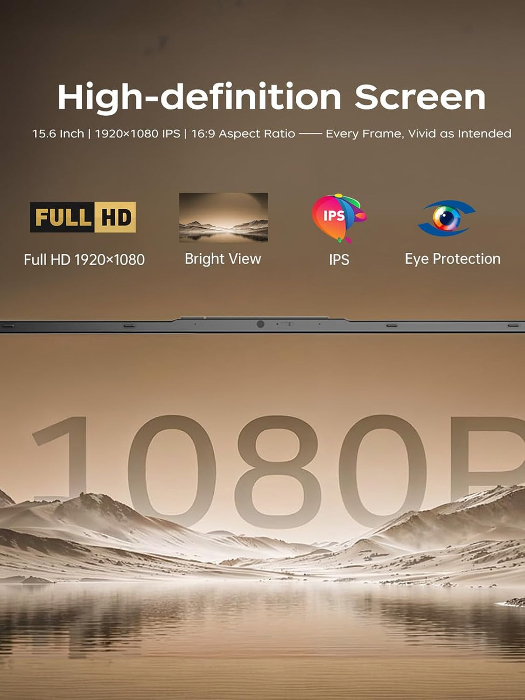2025 Laptop with AMD Ryzen 7430U Processor(Up to 4.3G,Beat i5-1335U),AMD Radeon Graphics,16GB DDR4 512GB NVMe SSD, Wi-Fi 6,Type-C,,Webcam,15.6" Full HD IPS Display Portable Windows 11 Laptop Computer