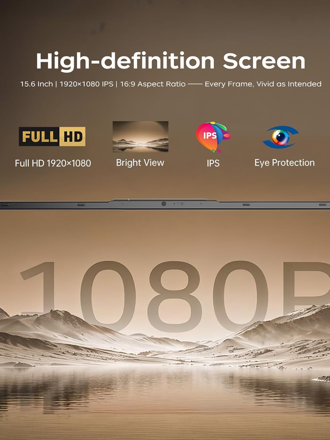 2025 Laptop with AMD Ryzen 7430U Processor(Up to 4.3G,Beat i5-1335U),AMD Radeon Graphics,16GB DDR4 512GB NVMe SSD, Wi-Fi 6,Type-C,,Webcam,15.6" Full HD IPS Display Portable Windows 11 Laptop Computer