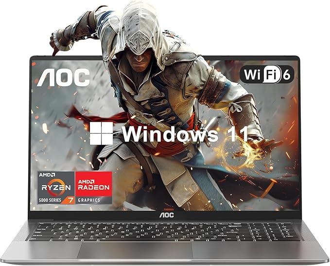 2025 AMD Laptop Computer with Ryzen 7 5700U (8C/16T, Up to 4.3GHz) Ryzen Laptop With Radeon RX Vega 8 Graphics Laptop 16GB RAM 512GB NVMe SSD, Win 11, 16.1 FHD Display, WiFi 6,53Wh Battery,HDMI,Webcam