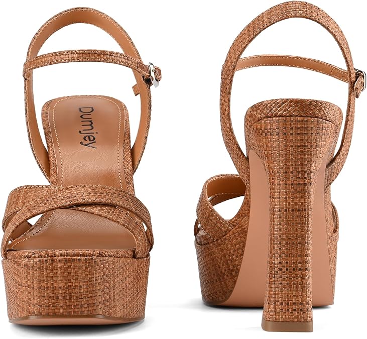 Women Platform Sandals Ankle Strap Open Toe